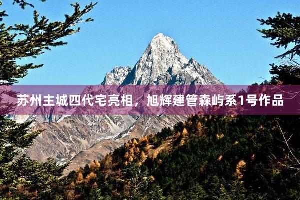 苏州主城四代宅亮相，旭辉建管森屿系1号作品