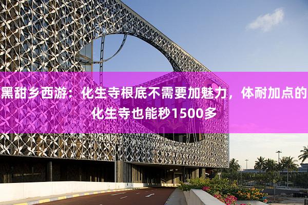 黑甜乡西游：化生寺根底不需要加魅力，体耐加点的化生寺也能秒1500多