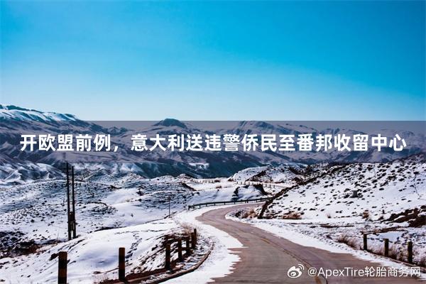 开欧盟前例，意大利送违警侨民至番邦收留中心