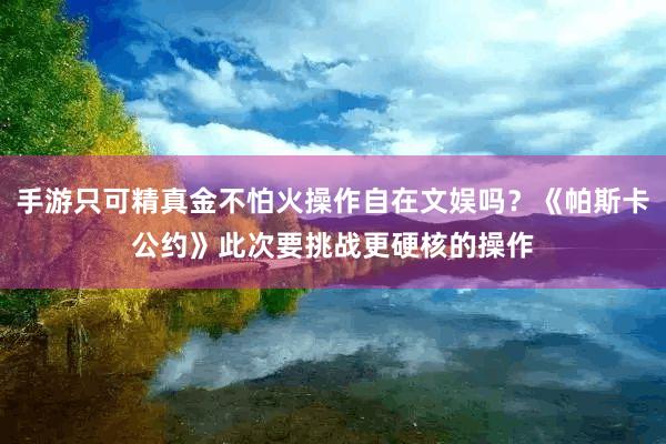 手游只可精真金不怕火操作自在文娱吗？《帕斯卡公约》此次要挑战更硬核的操作